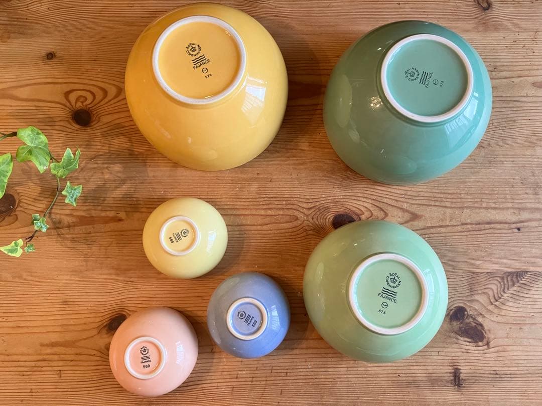 ロイヤルコペンハーゲンFAJANCE ボウル×6 Grethe Meyer