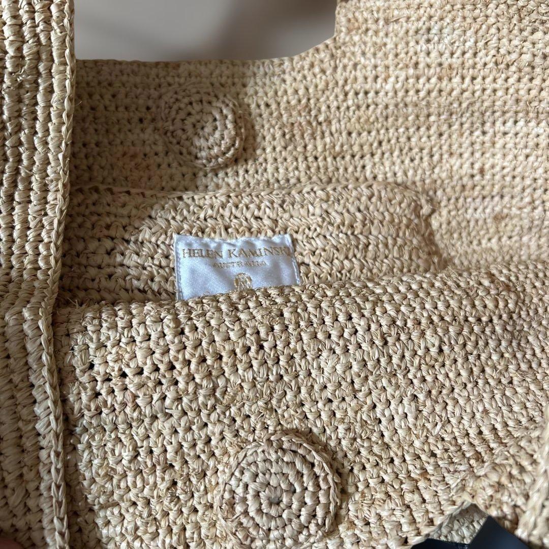 美品　ヘレンカミンスキー　ラフィアトートバッグ