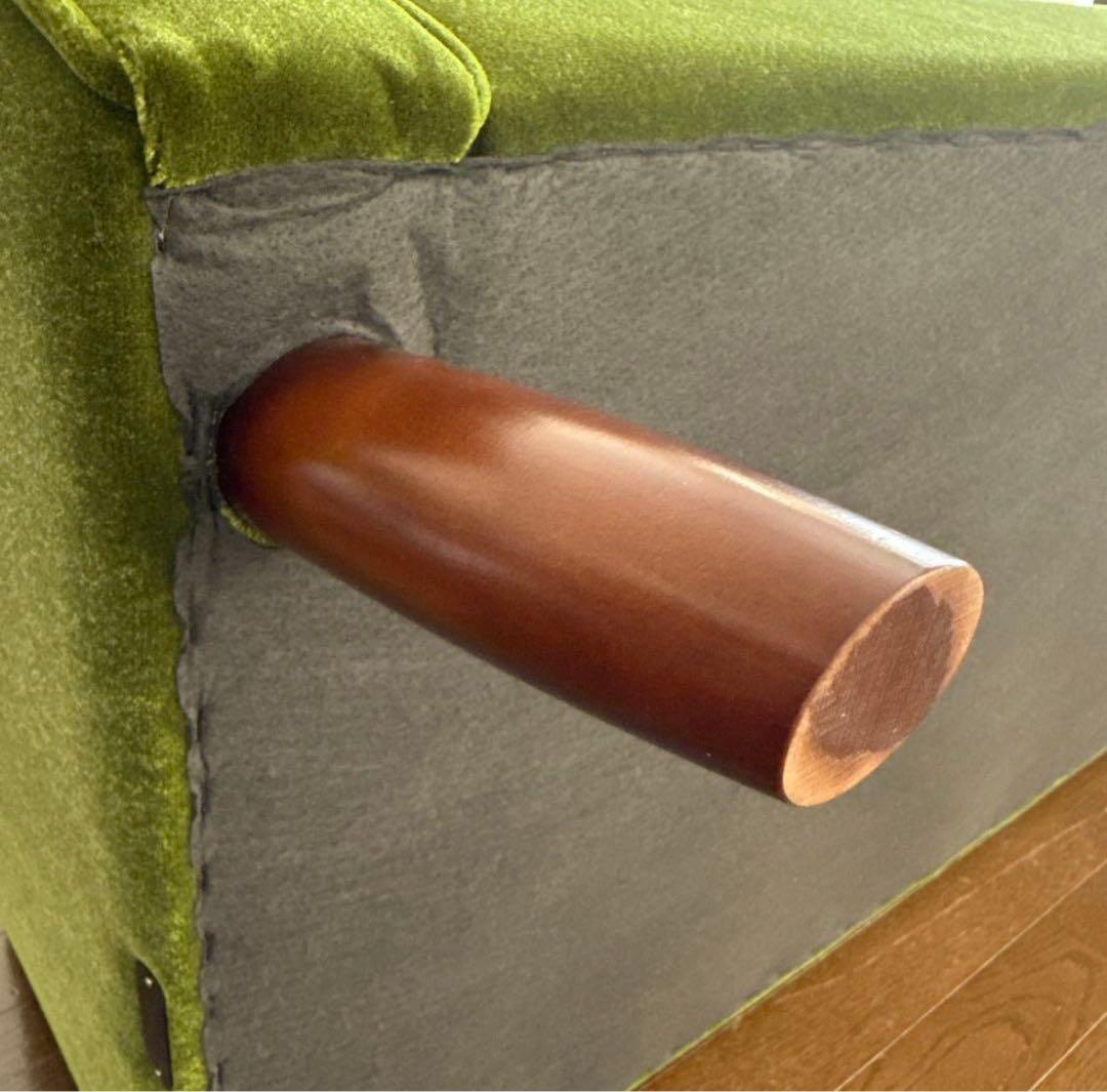 カリモク60 ロビーチェア　3シーター　モケットグリーン