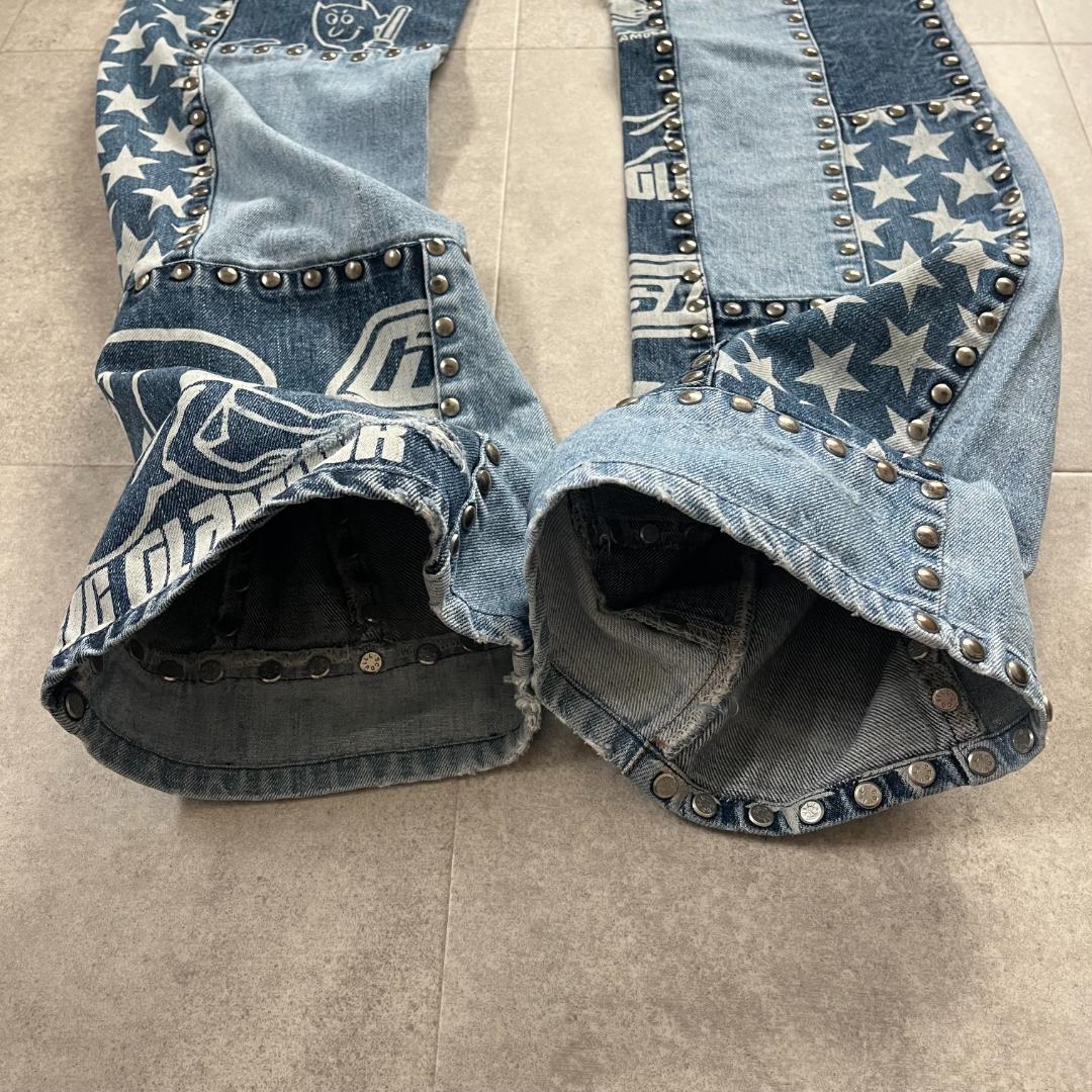 【XG　JURIN着用】ヒステリックグラマー/デニム/パッチワーク/スタッズ