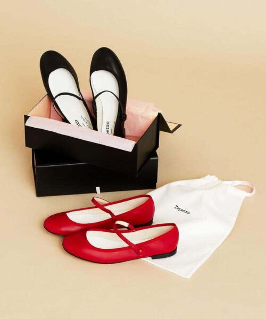 レペット repetto レザー メリージェーン レッド 36 新品未使用