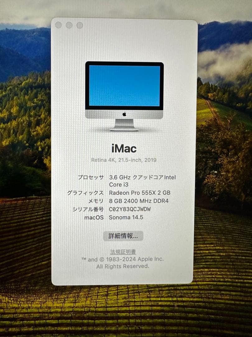 その他 iMac Retina 4k 21.5-inch 2019