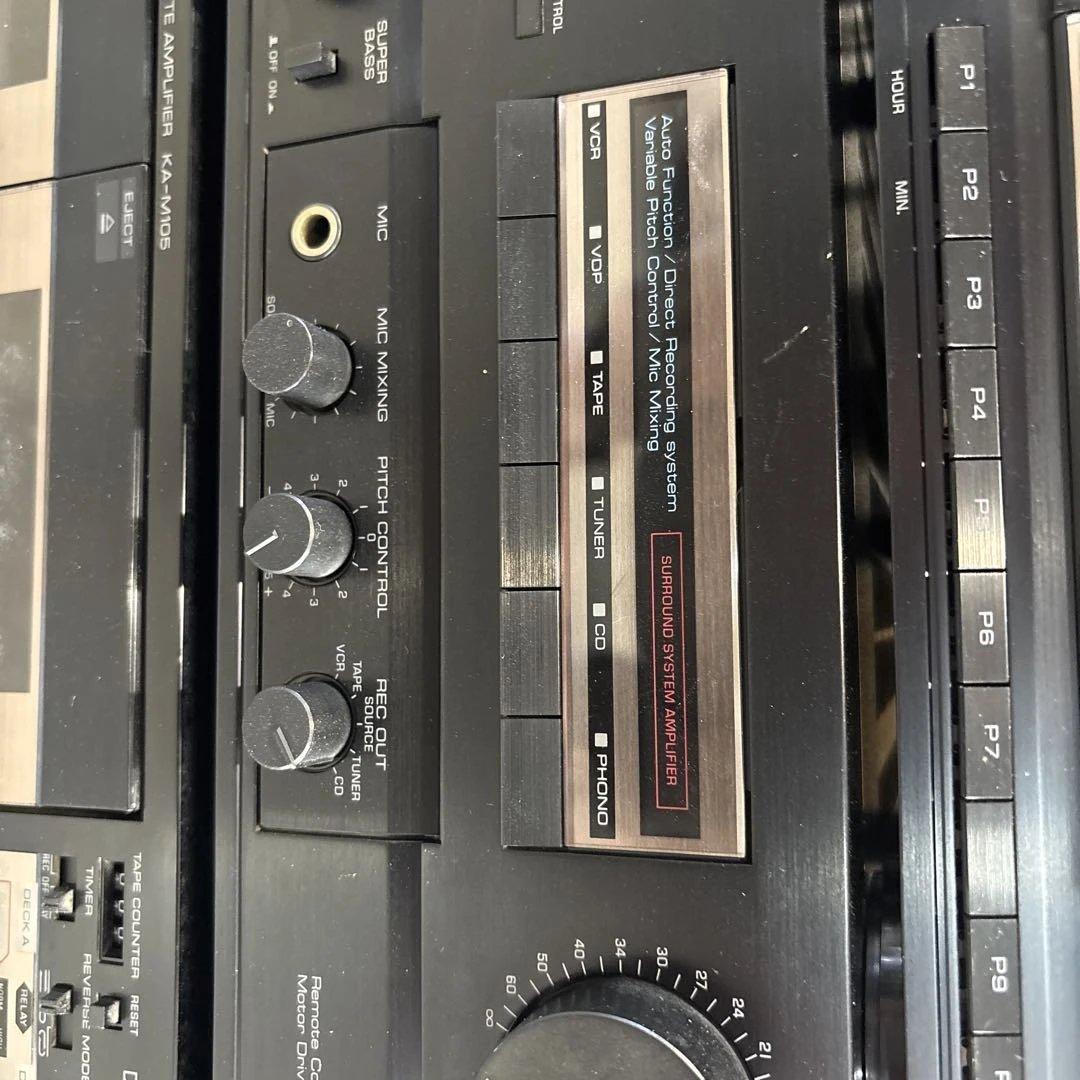 YAMAHA CD カセットテープ コンポ サラウンド機能付き 通電OK