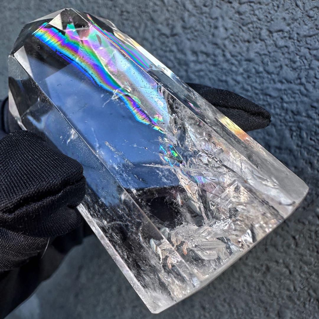 高透明度❗️レインボー☆ヒマラヤ ブルーエンジェルラダークォーツ六角柱A1156