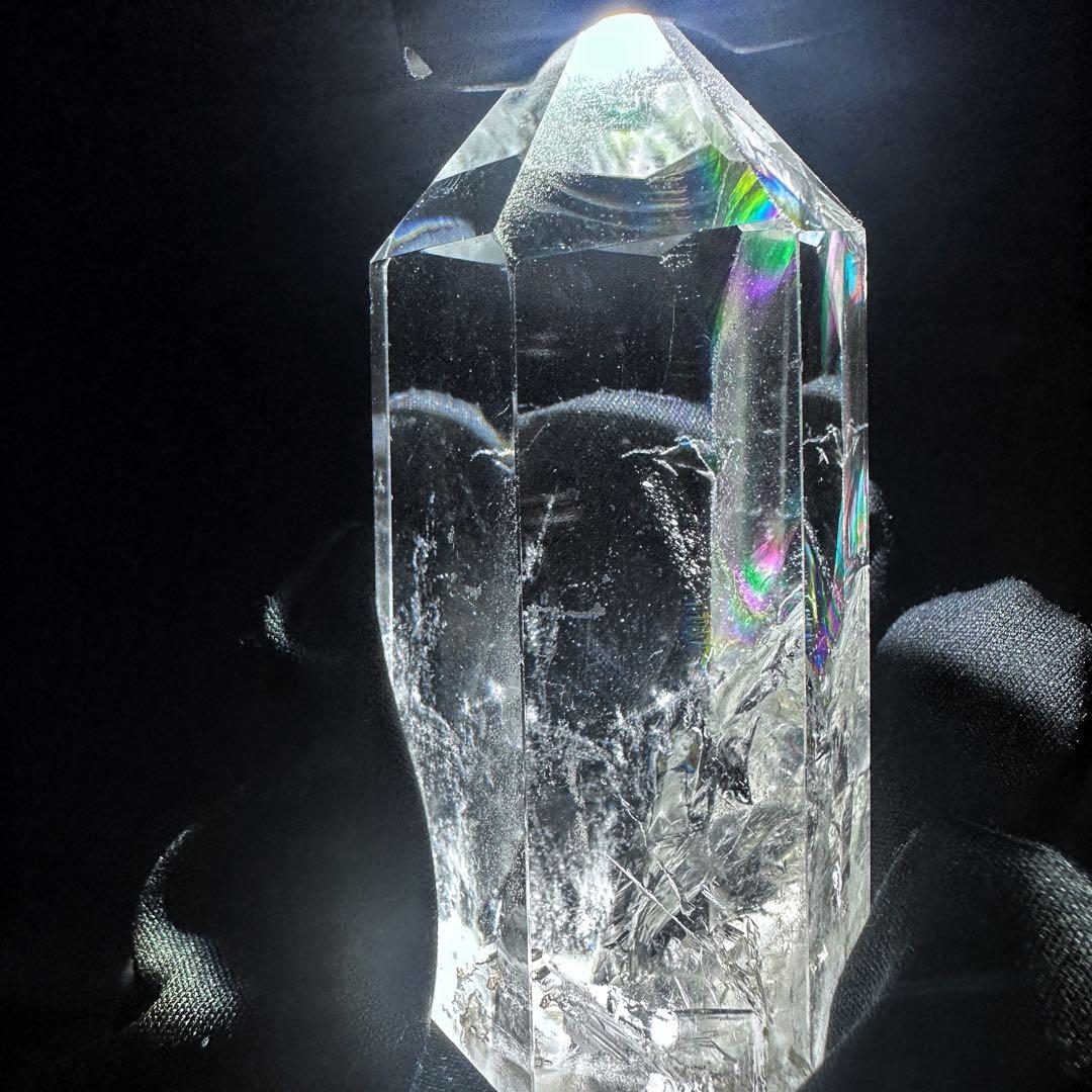 高透明度❗️レインボー☆ヒマラヤ ブルーエンジェルラダークォーツ六角柱A1156