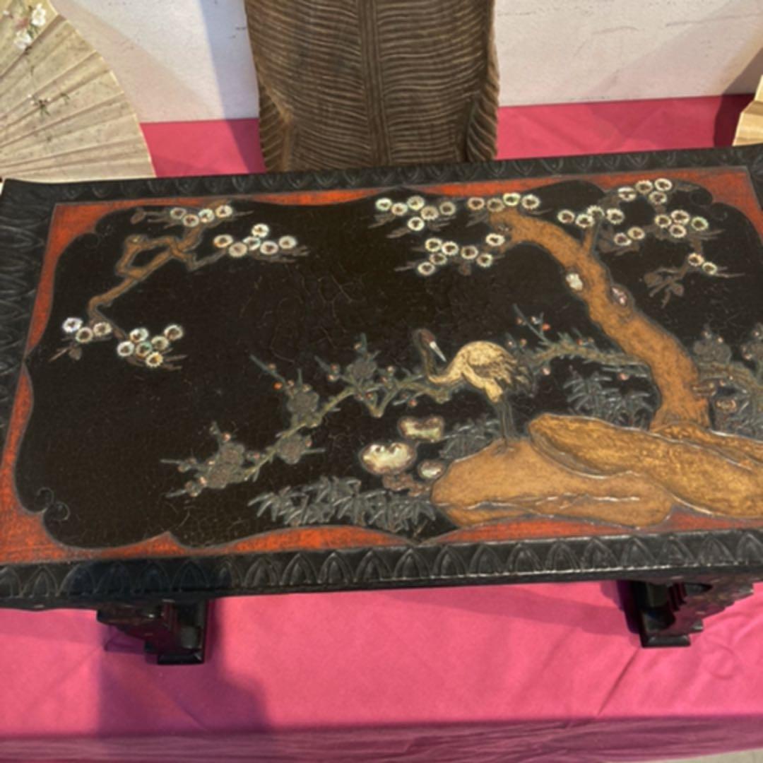 正倉院御物　唐物　松鶴四方台　壇紋