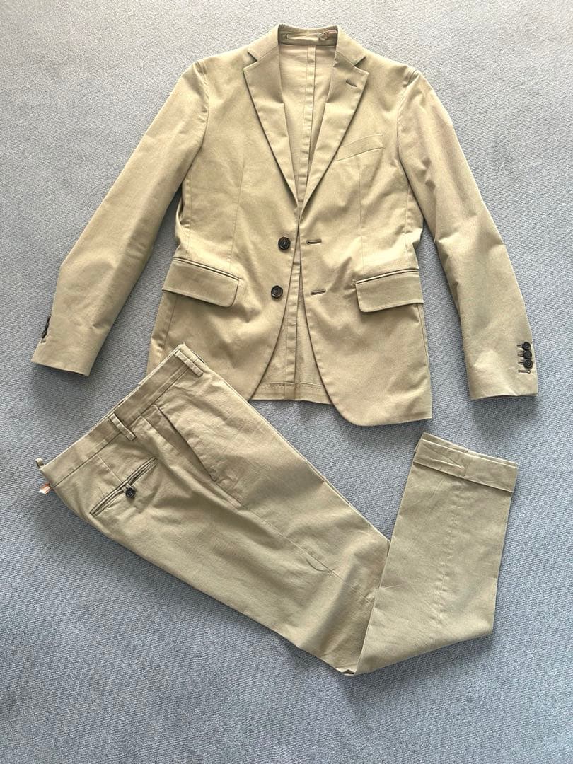 DSQURED2ベージュ シングルスーツ セット
