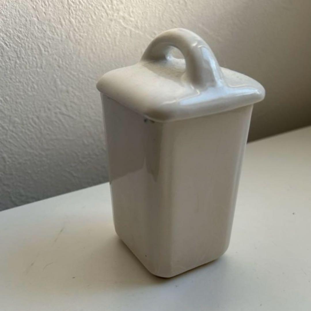 クレイユモントロー　ベアン　バスク柄　キャニスター　フランスアンティーク