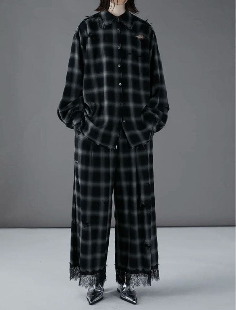 PRANK PROJECT ダメージチェックシャツ