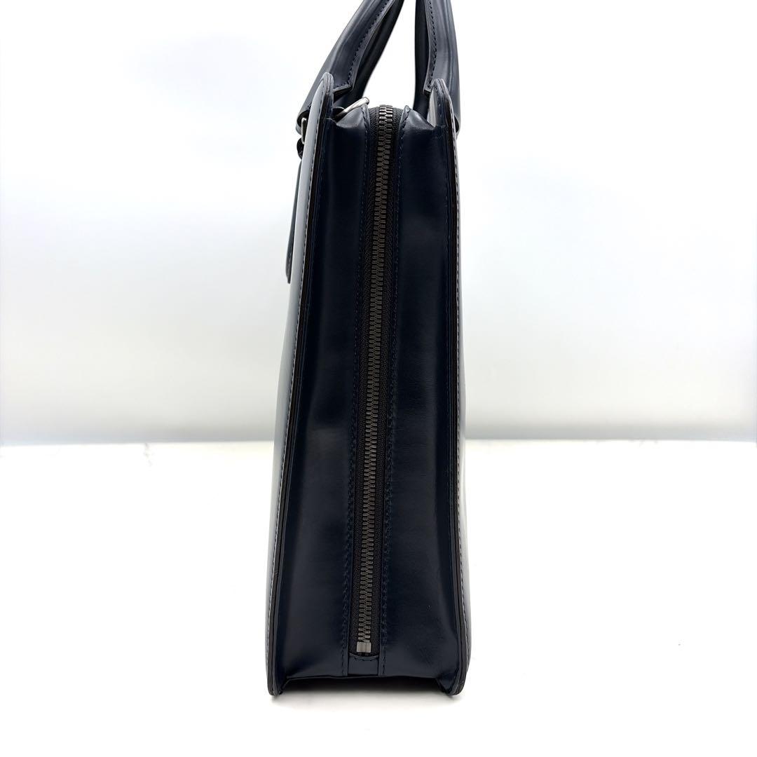 【良品】FUJITAKA フジタカ 本革 ビジネスバッグ B4 2way 紺