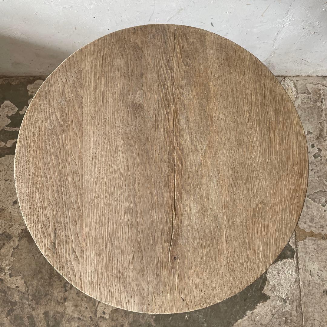 ビンテージ　ラウンドサイドテーブル コーヒーテーブル　剥離