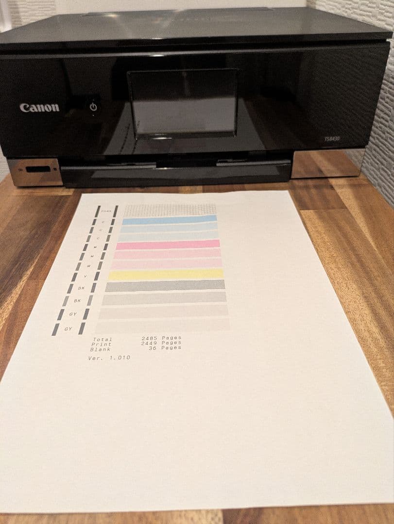 Canon PIXUS TS8430 印刷枚数 2490枚 No.171