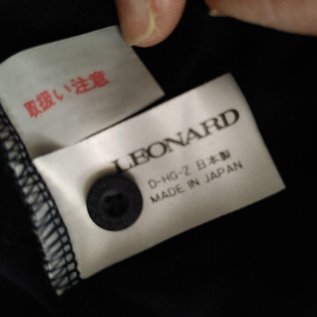 LEONARD◆レオナールスポーツ長袖ポロシャツ L　ブラック系