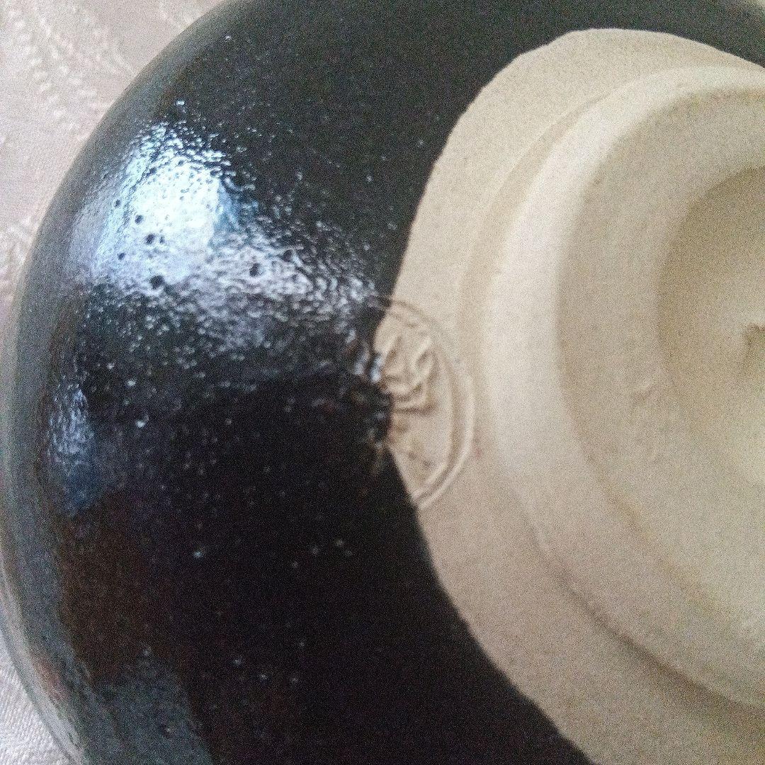 楽七造り　黒楽茶碗　在銘　茶道具　美品　 木箱付き