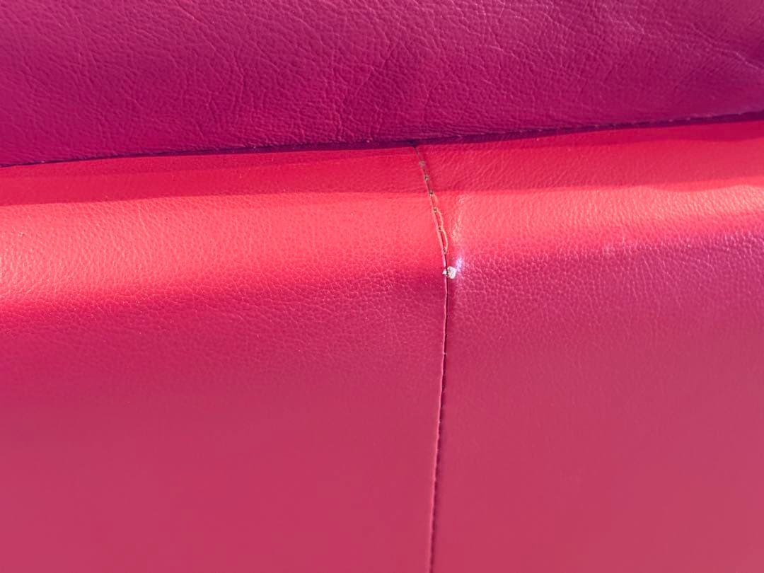 カウチソファ　レッドソファ　3P　モダン　クラシック　シンプル　レザー　IG