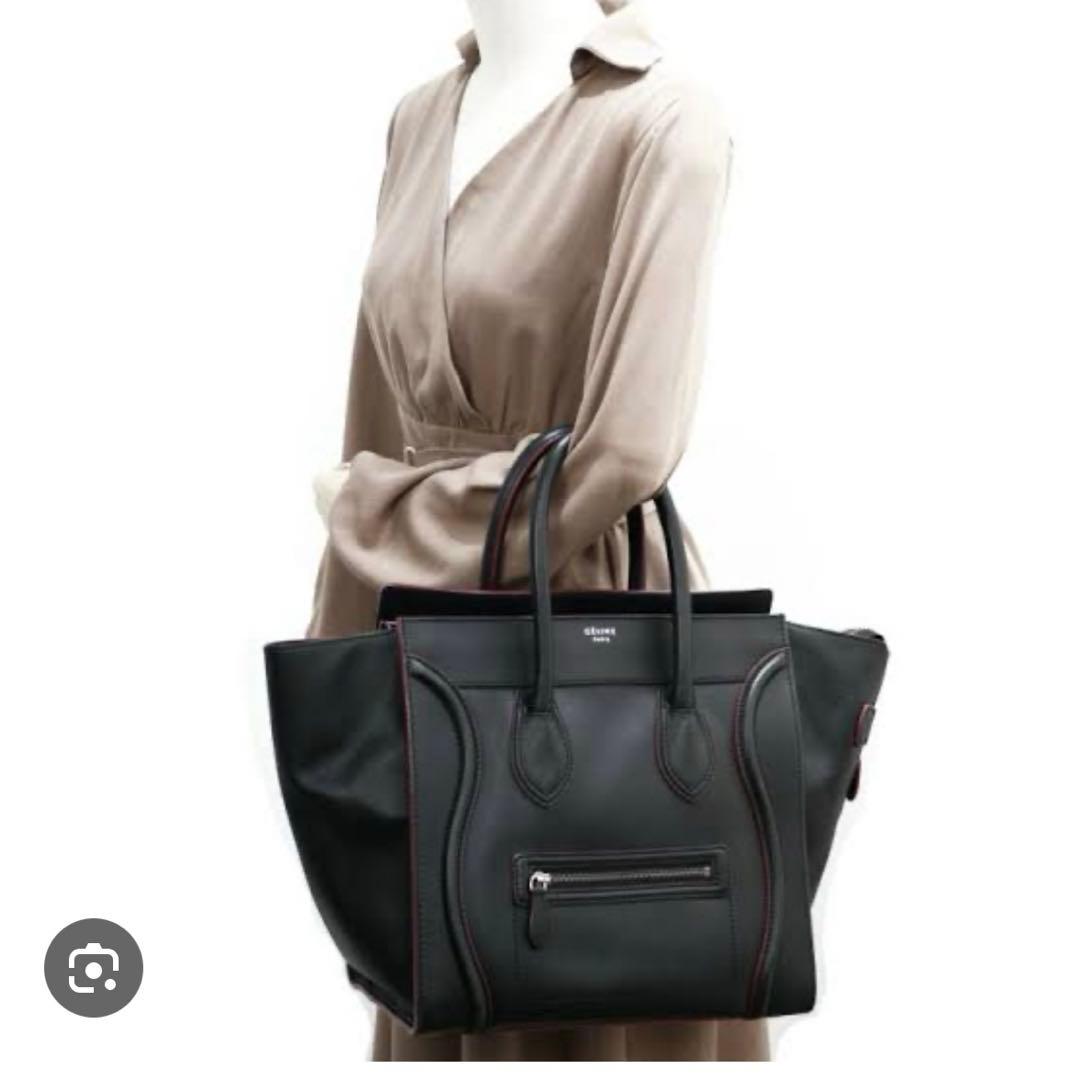 も*み様 セリーヌ　CELINE 新ロゴ　ラゲージ　ミニ　ショッパー　グレー　ト