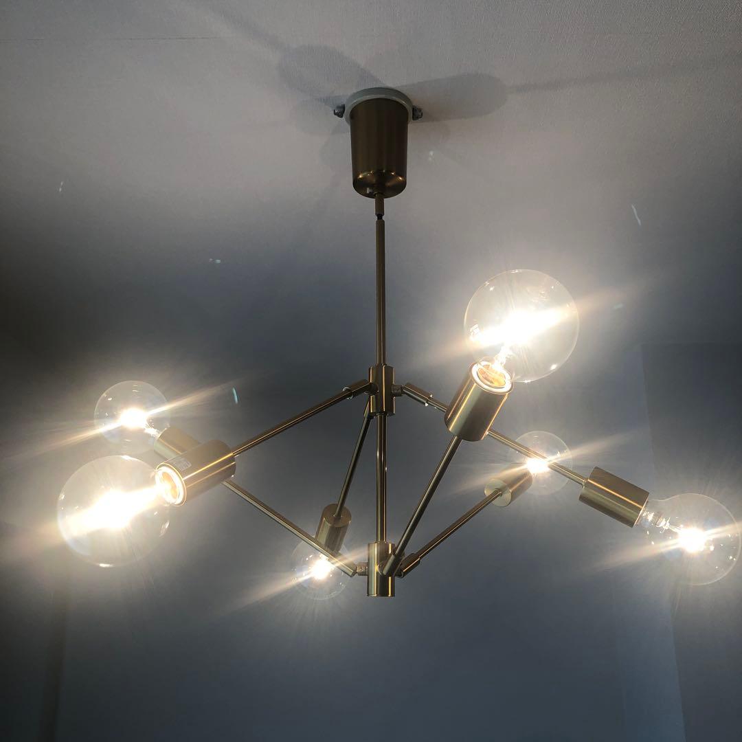 グラディスカ ペンダントランプ 6灯 ゴールド