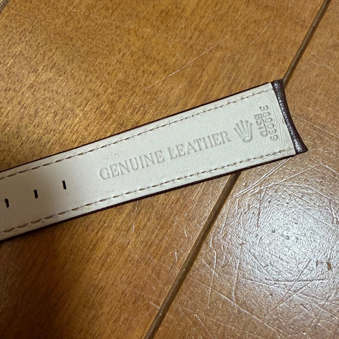 ロレックス 純正カーフベルト 19-16mm SSバックル16mm 付き