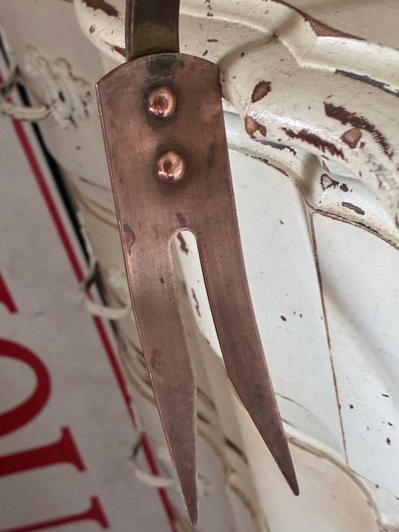 フランス　アンティーク　銅製 レードル ５本　壁掛け　ラック　プロ用　コッパー