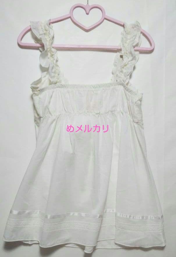 LIZ LISA リズリサ お花、リボン チュニック キャミソール ホワイト