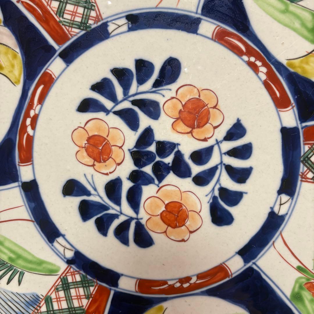 古伊万里　赤絵　大皿　お正月