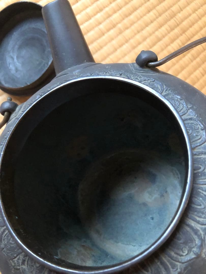 時代　唐銅　水指　浄林造