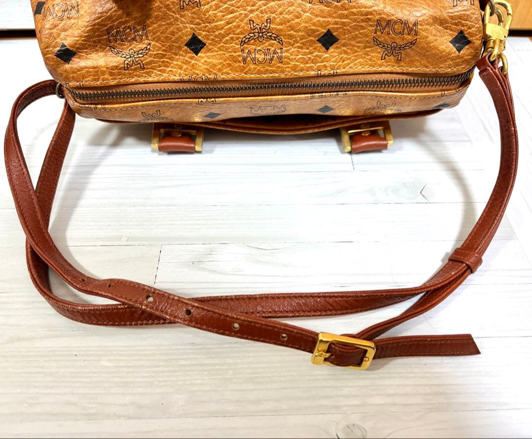 MCM モノグラム 2way ミニボストン ショルダーバッグ