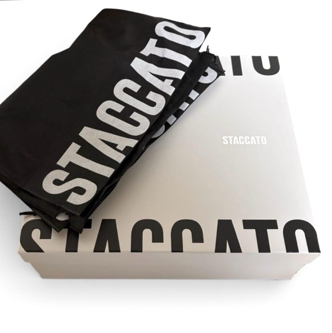 【新品同様】STACCATO 23cm フロントジップ　ブーツ　黒