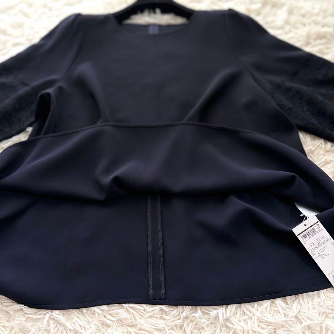 【新品タグ付】23区 大きいサイズ 48トリアセダブルジョーゼット ブラウス 紺