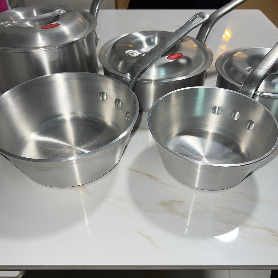 DON アルミ片手鍋 蓋付き5点セット