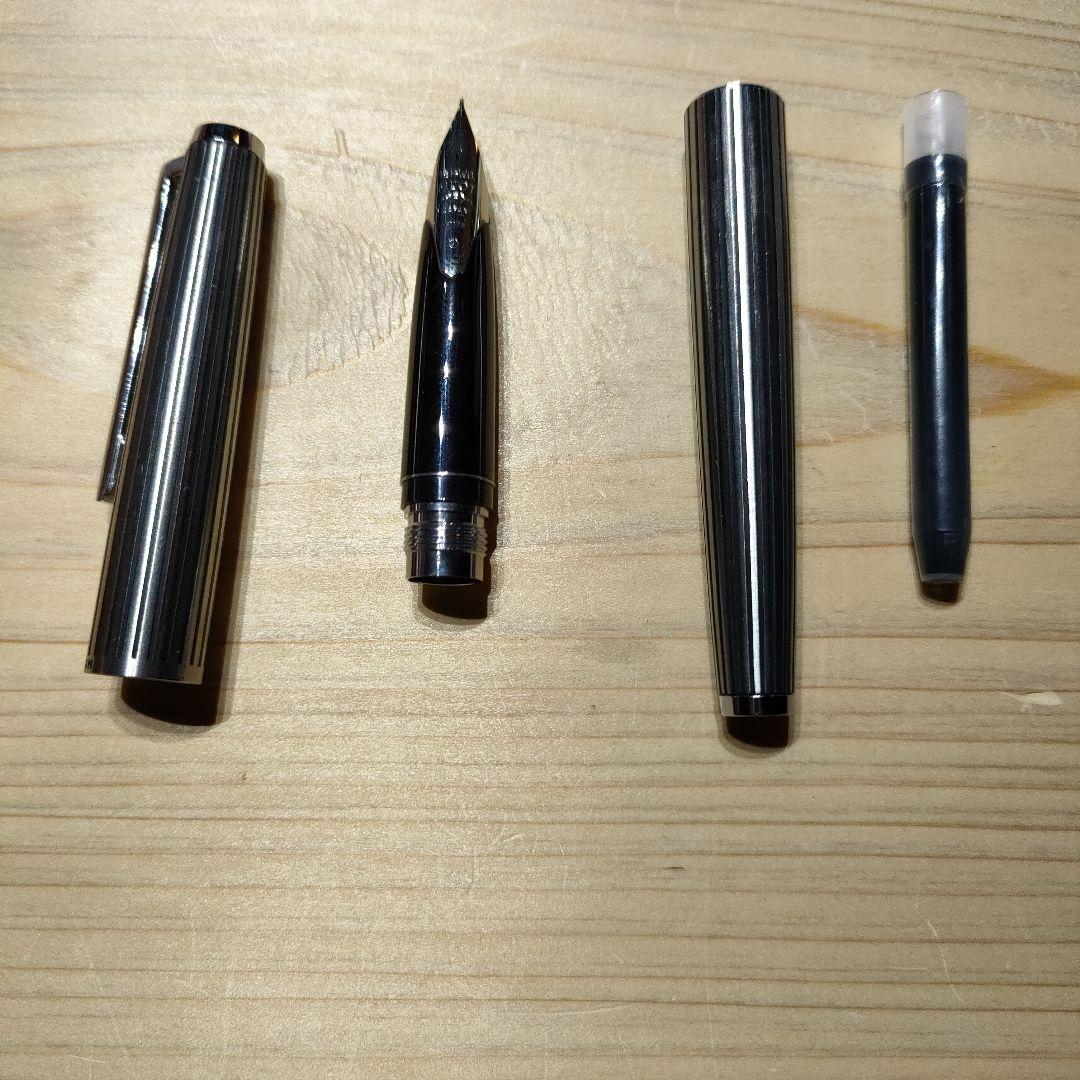 パイロット カスタム 万年筆 18K Fニブ PILOT ストライプ 蝕刻 廃番