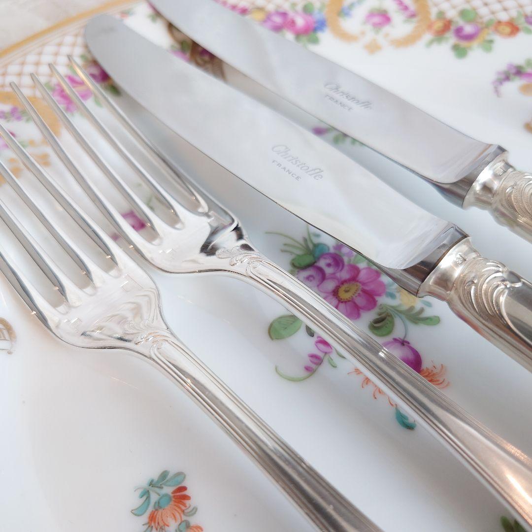 クリストフル　マルリー　テーブルナイフ　　ヴィンテージ　2本組