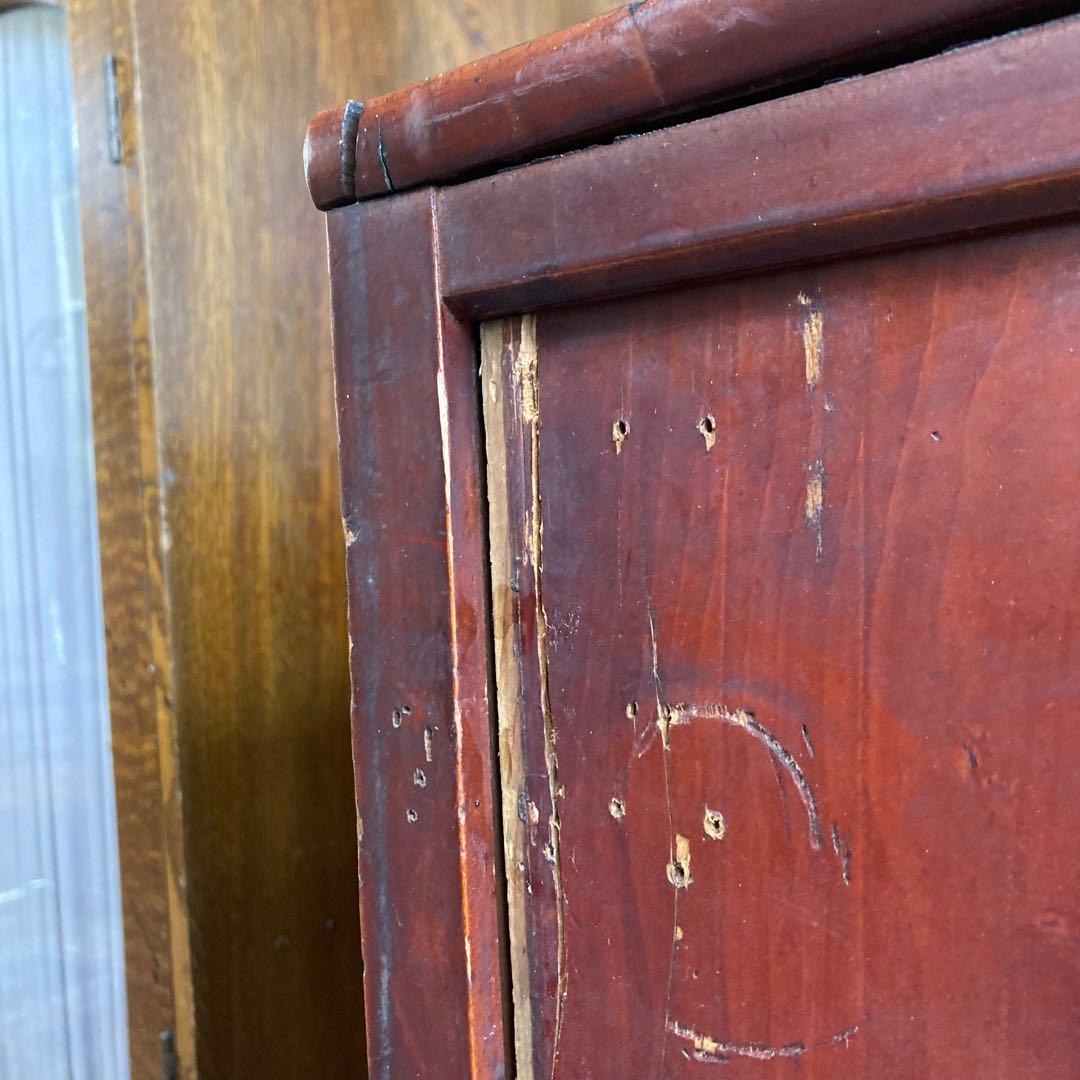 アンティーク　ガラス戸棚