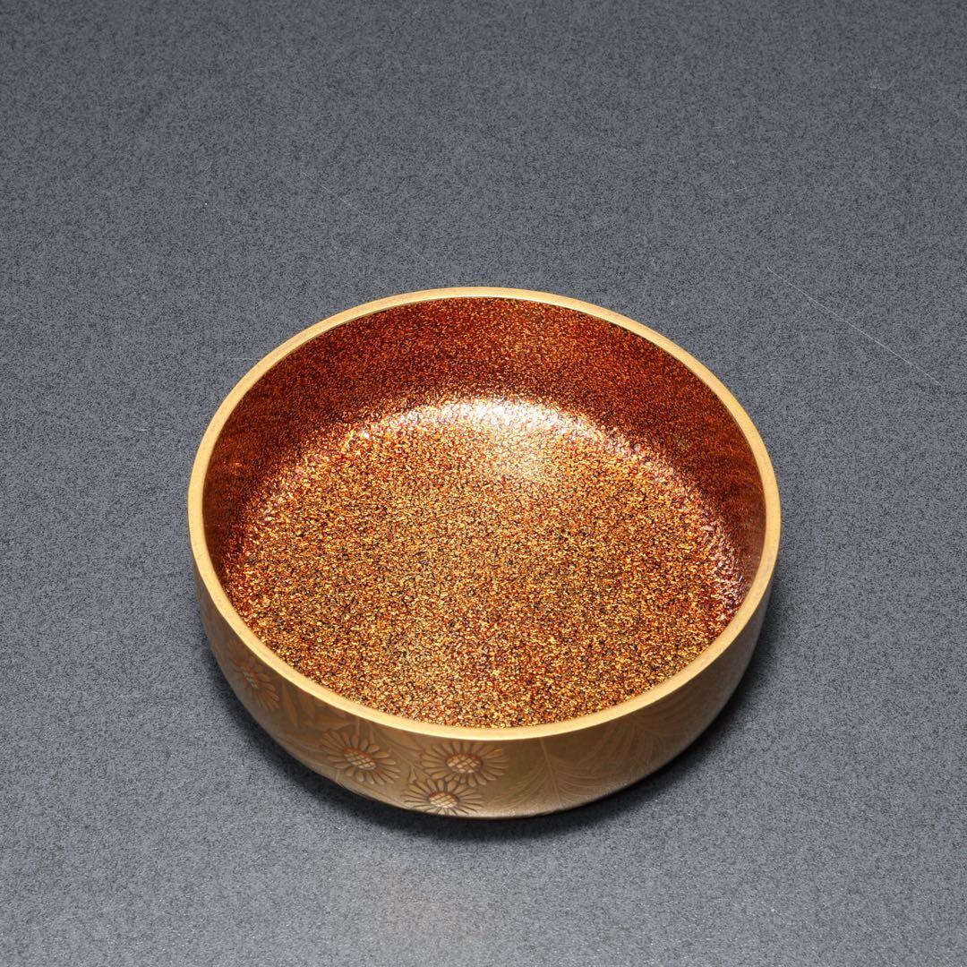 棗　秋草文　清水宗水　金蒔絵　共箱　R1690