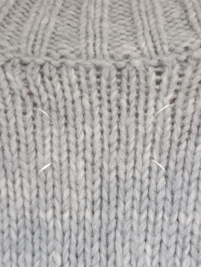 MaisonMargielaタグ付きブルーボタニカルダイカーディガン