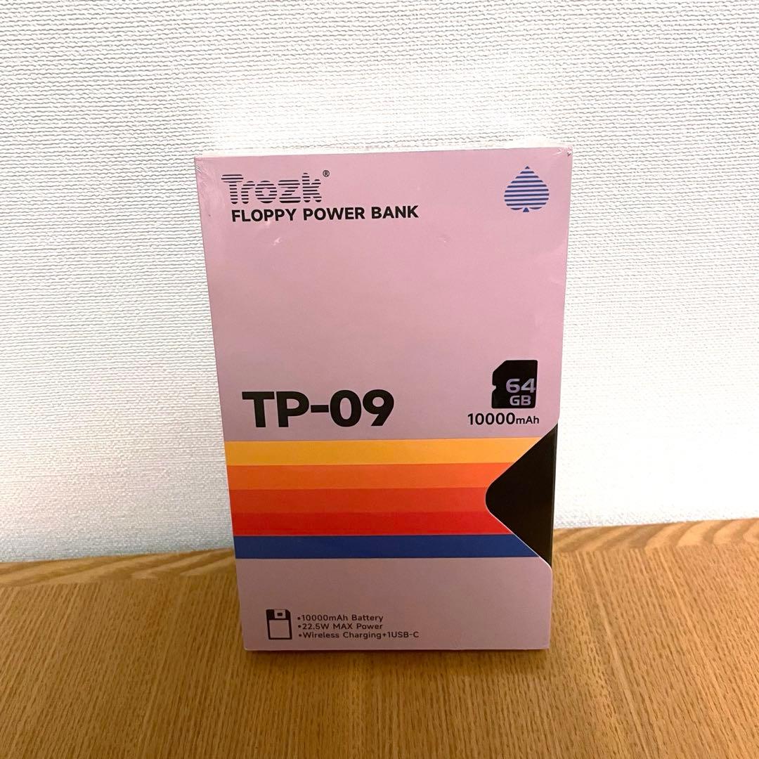 モバイルバッテリー TP09U レトロ フロッピー型 10000mAh 64GB