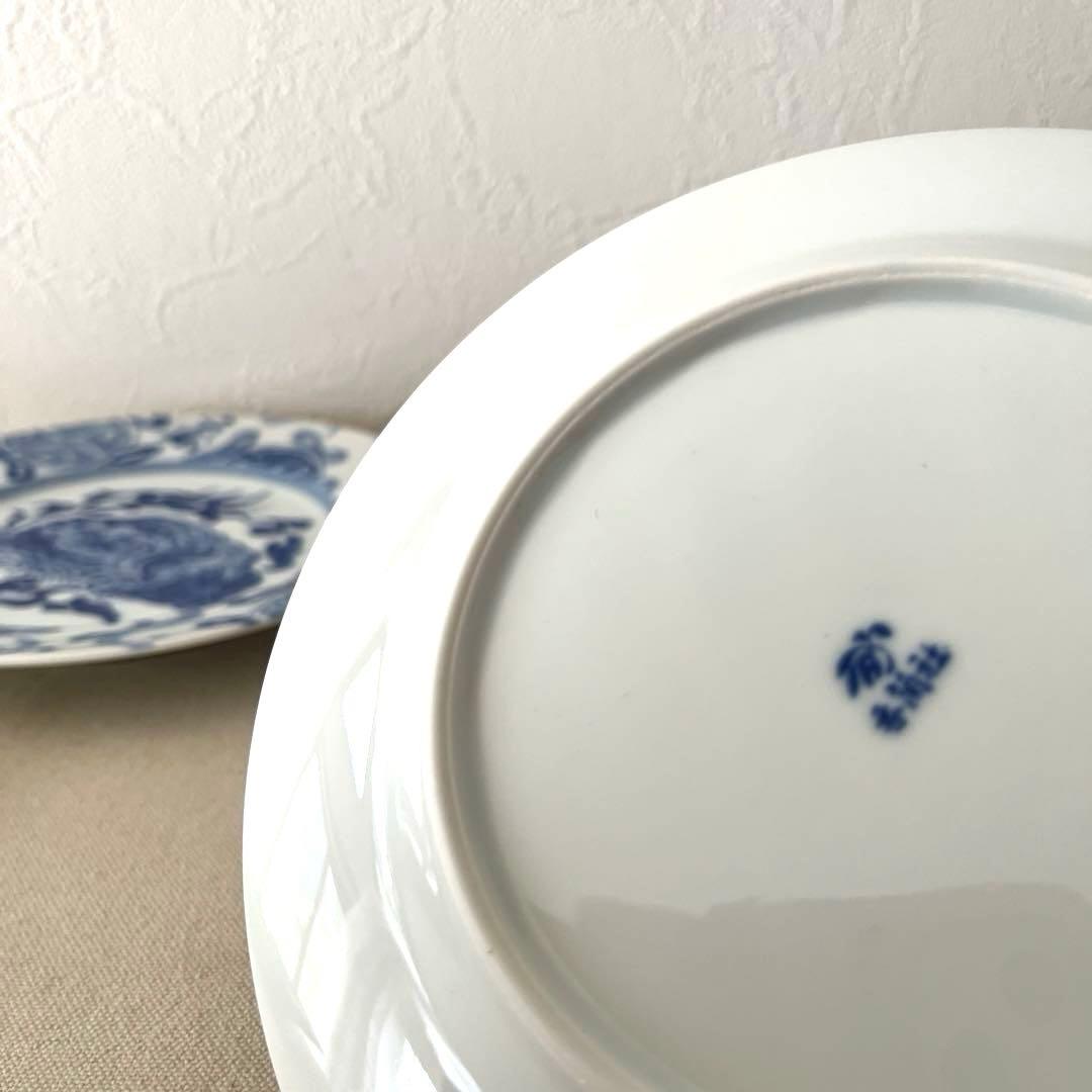 ☆M244 ○香蘭社　寿獅子　中皿【5枚】未使用