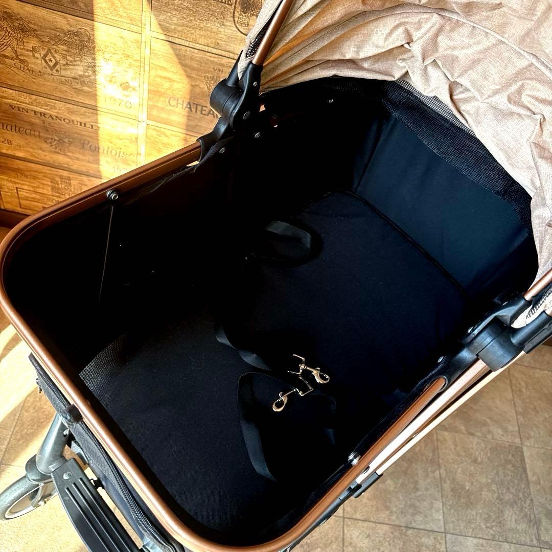 PETTENA 分離型 ペットカート 広い空間 自立可能 ワンタッチ折畳 軽量