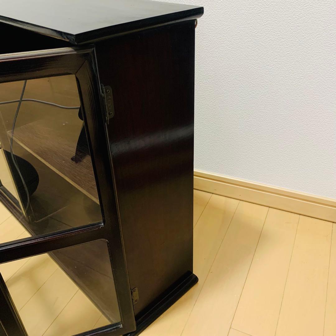 コレクションケース　木製　観音扉　インテリア　アンティーク　ヴィンテージ　飾り棚