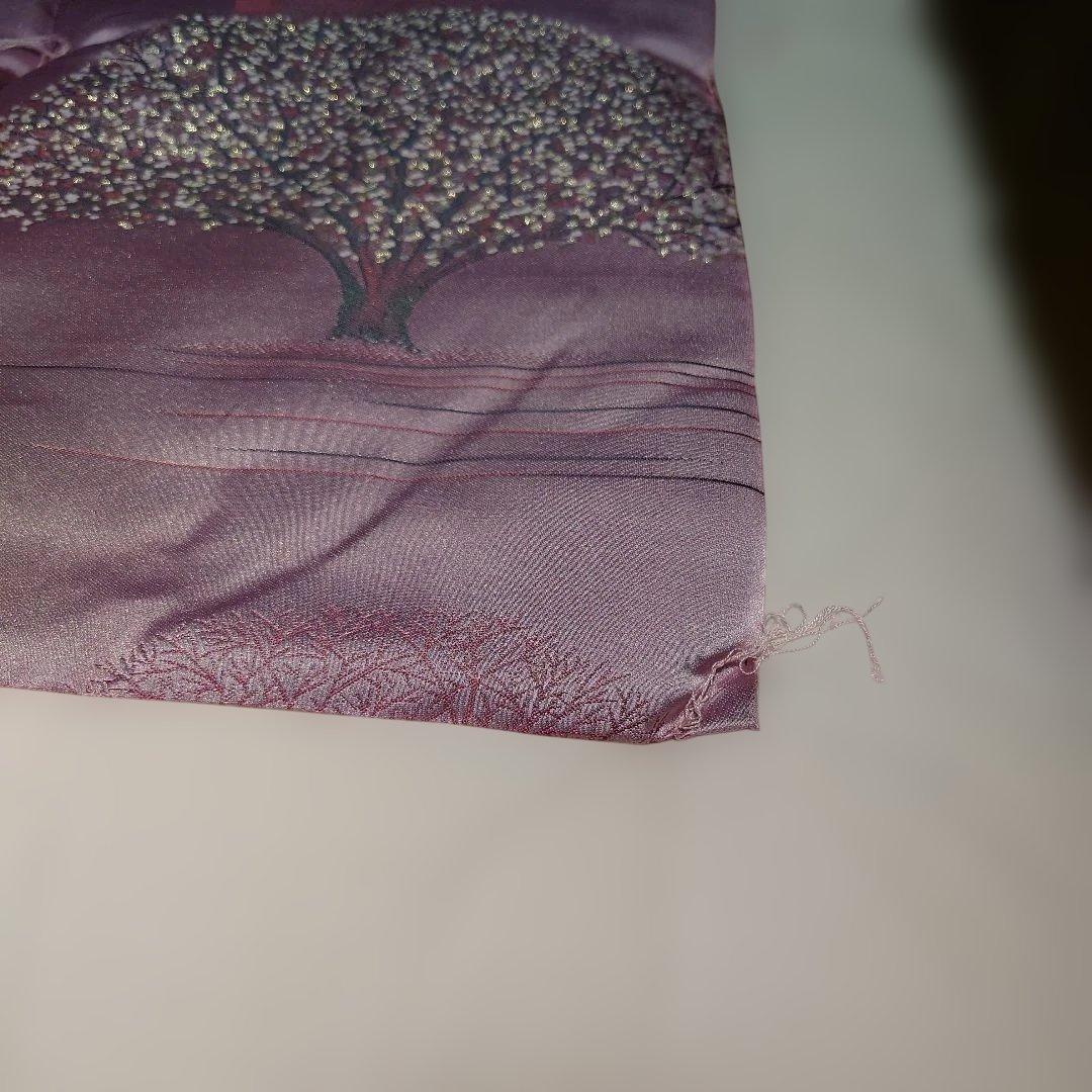 ピンク色 花の木模様 敷き掛け布団/和布団