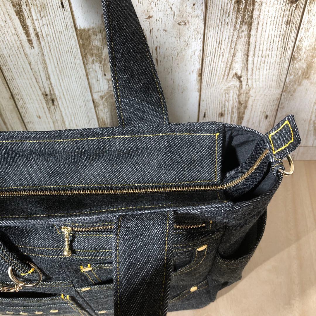 ジュリナナちゃん　デニムトートバッグ　ブラック【新品デニム】