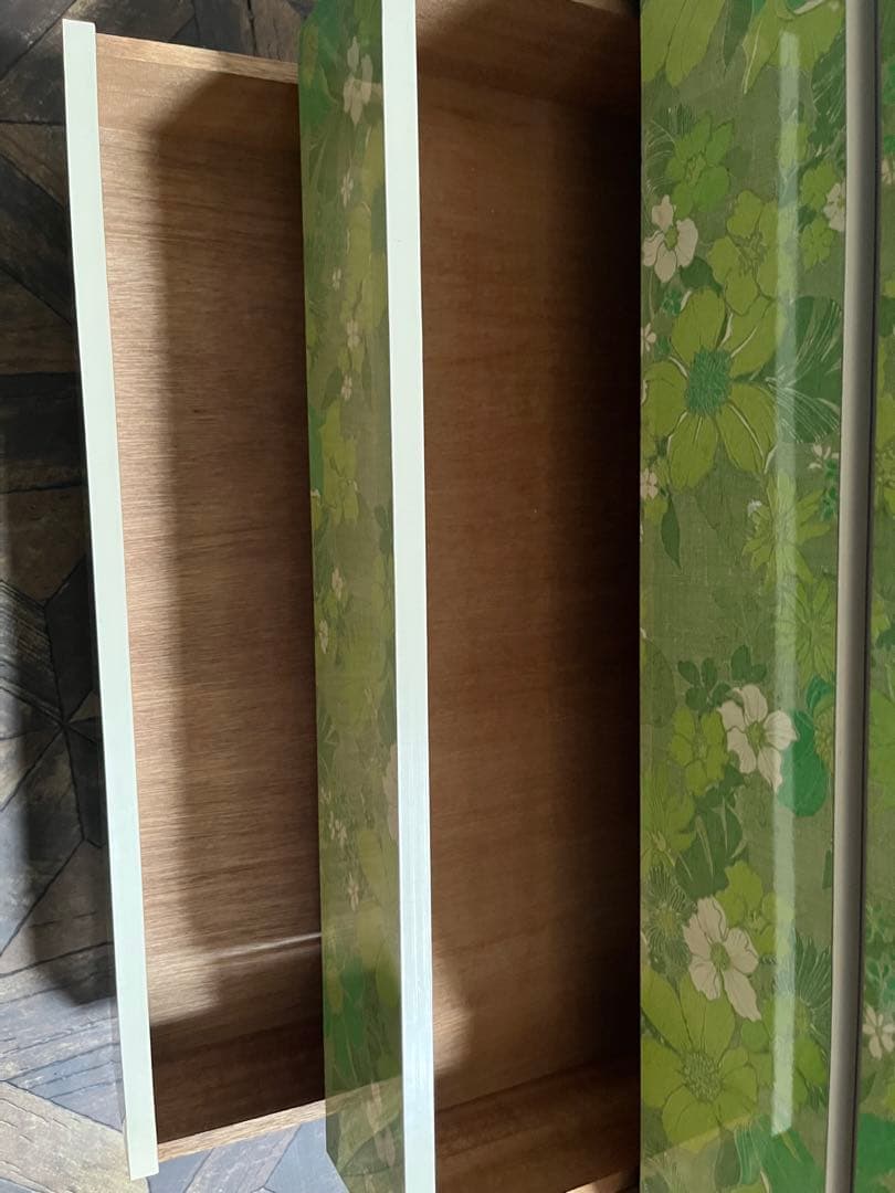 レトロチェスト 花柄 緑 レトロポップ 当時物 昭和レトロ インテリア