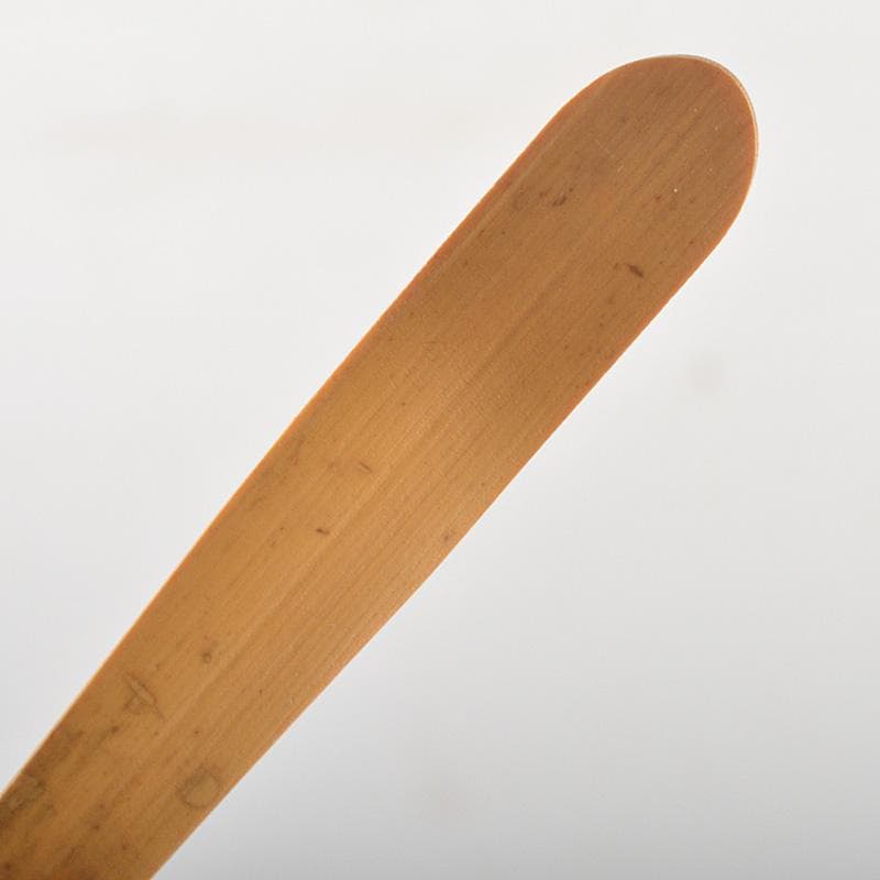 茶道具　辻竹峰作　茶杓　銘「初笑」　前大徳　福本積應書付　共筒共箱　C　5842