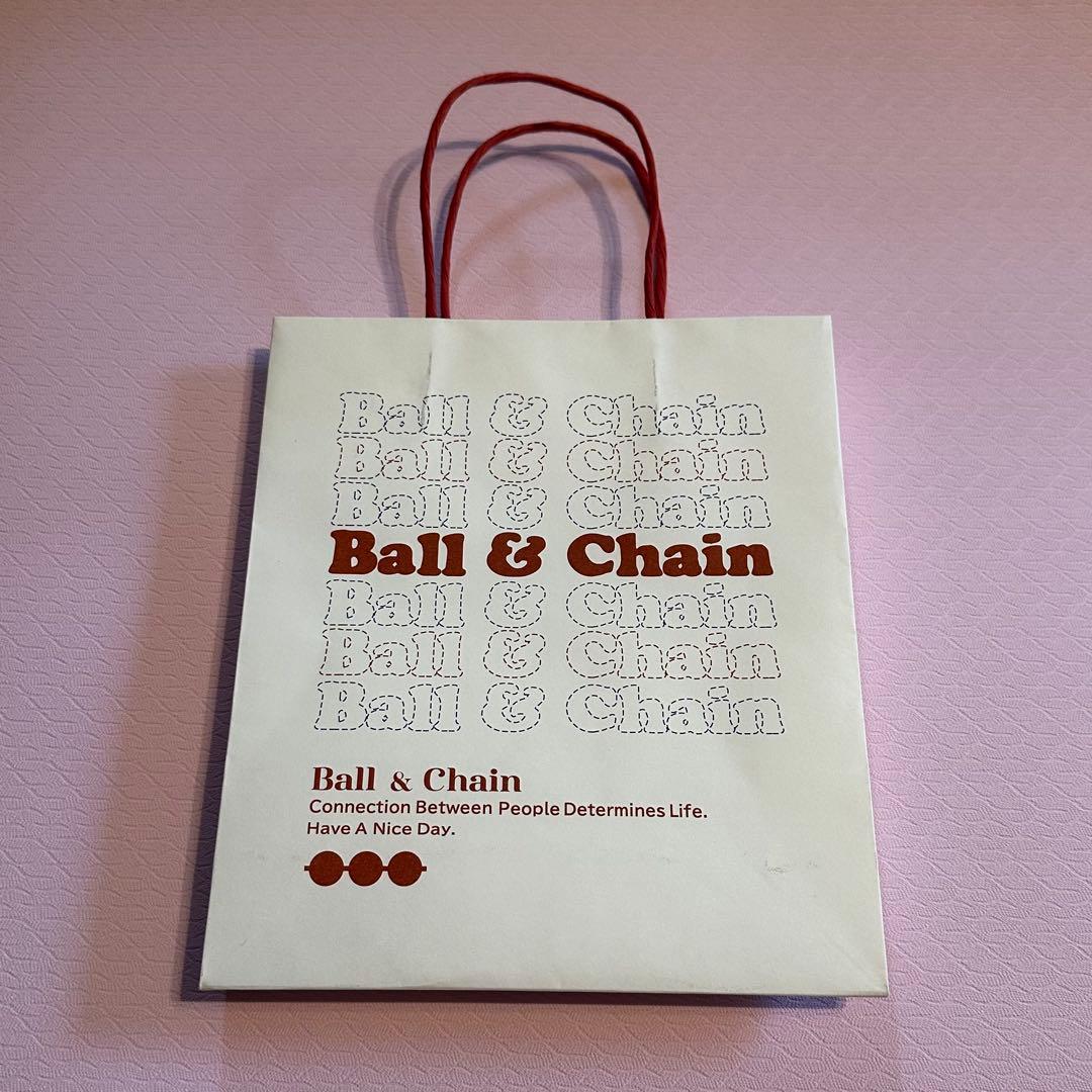 ボールアンドチェーン　カフェタナカ　コラボエコバッグ　M ブルーグリーン