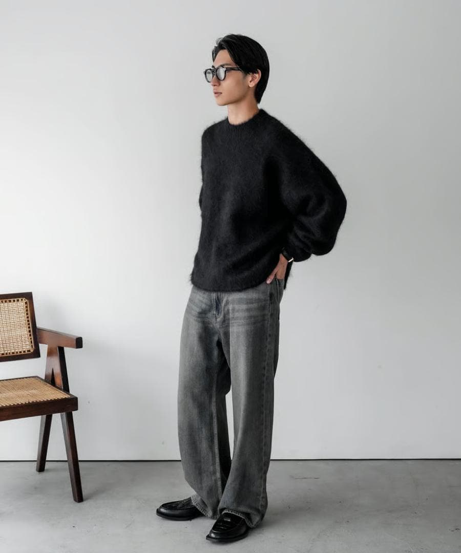 トップス CTHY HIGHEND MOCKNECK ALPAKA SHAGGY KNIT