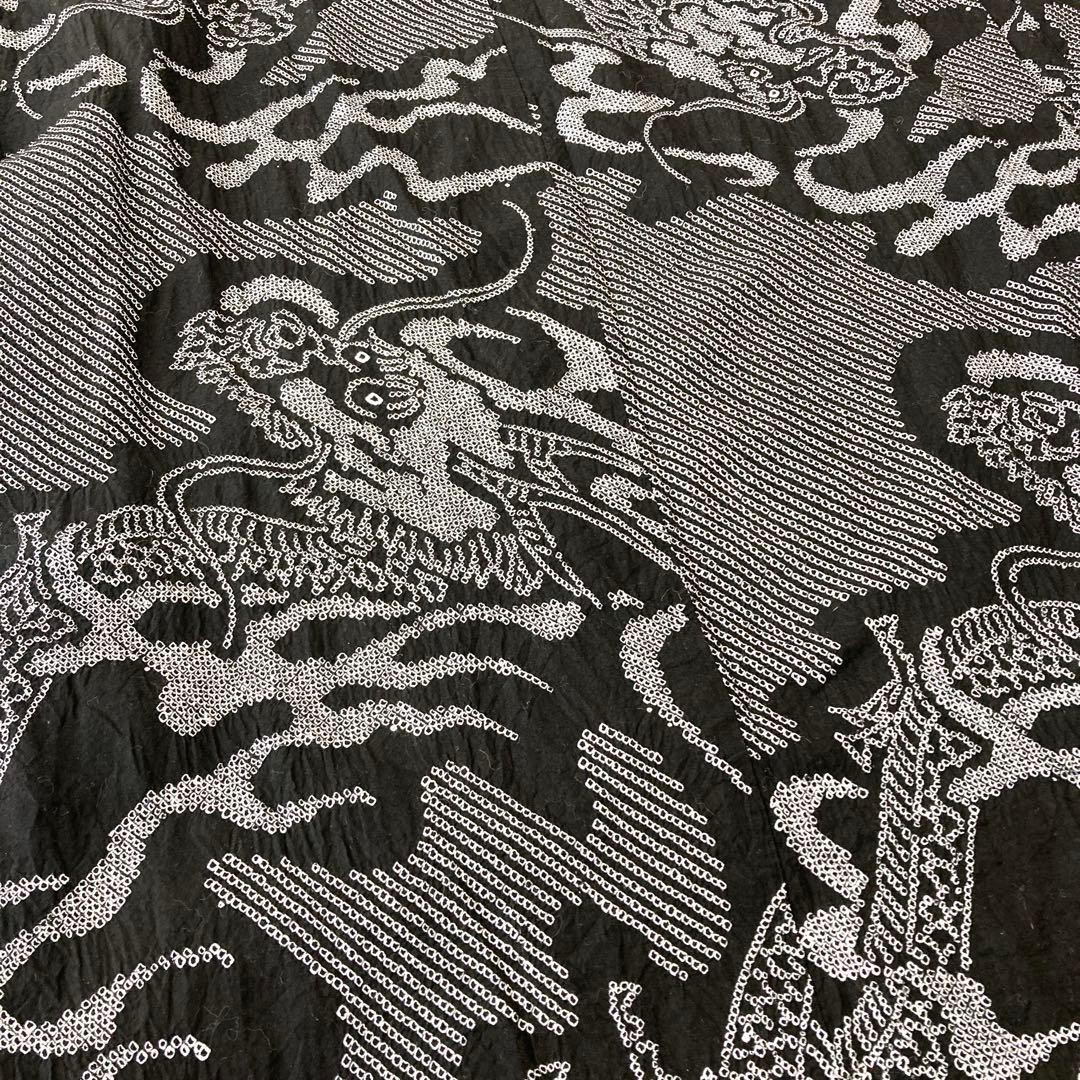 ™️32 龍　有松絞り　絞り染め　絞り浴衣