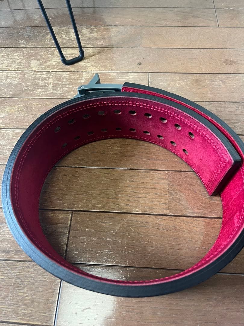 SBD APPAREL トレーニングパワーベルト 黒/赤 Lサイズ