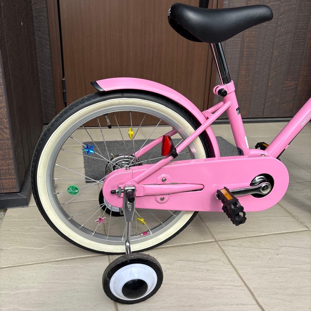 サイクルベースあさひ　子供用自転車　18インチ　前カゴ　補助輪付き　※福岡県
