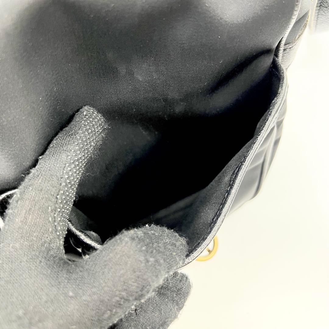 美品✨イルビゾンテ　ショルダーバッグ　メッセンジャー　レザー　ブラック　保存袋