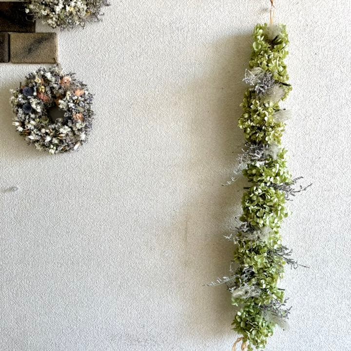 アナベル紫陽花　ロングガーランド